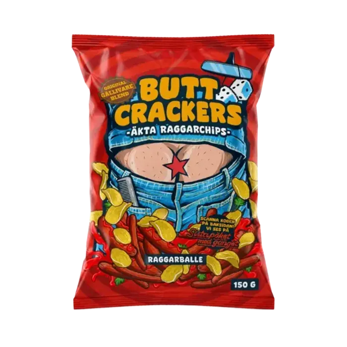 Butt Crackers Chips – Raggarballe (150g)