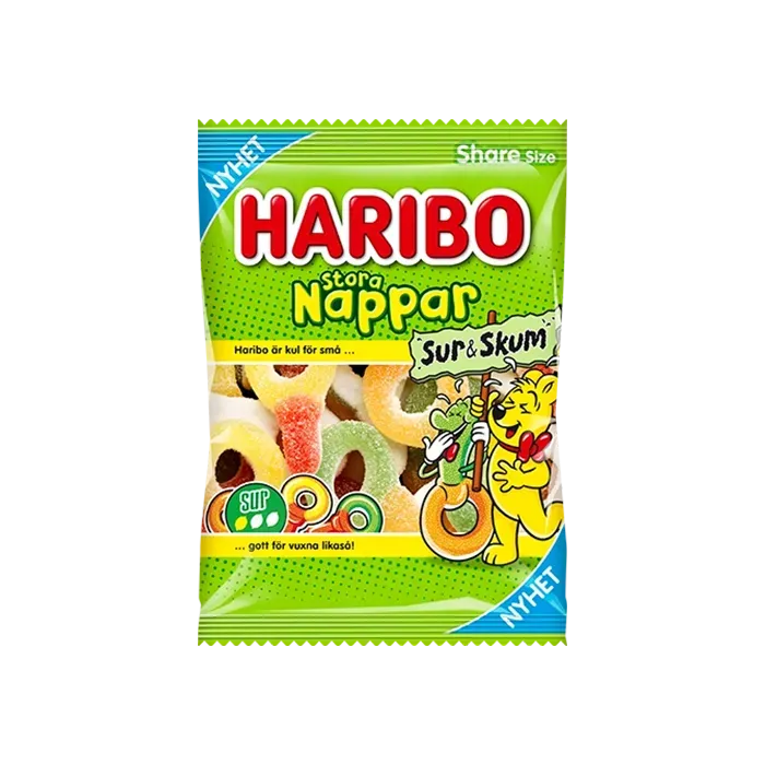Haribo – Giant Pacifiers Fruity Sour (150g)