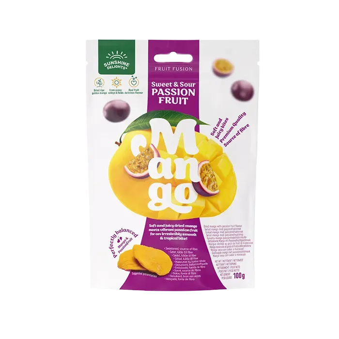 Sunshine Delights – Fruit Fusion Sweet Sour Passionfruit Mango (100 g)