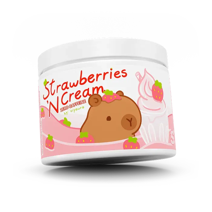 Strafe – Viyaura's Strawberries 'N Cream Zero Caffeine (100 serv)
