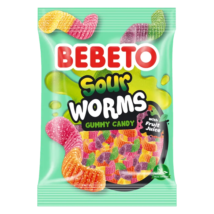 Bebeto – Sour Worms (80g)