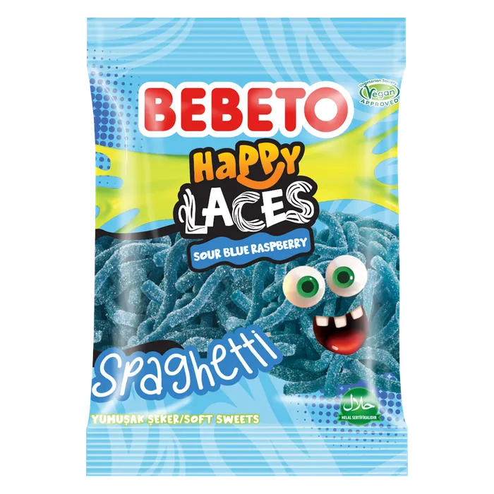 Bebeto – Spaghetti Sour Blue Raspberry (70g)