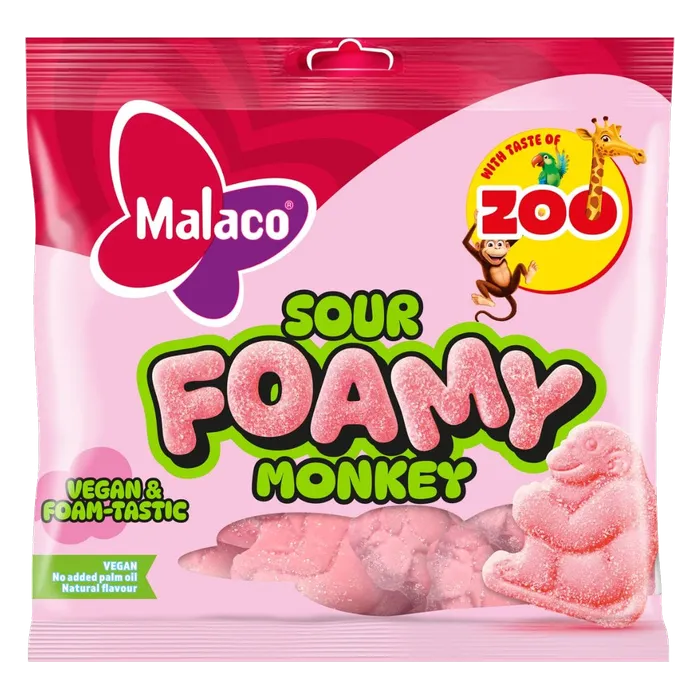Malaco – Zoo Sour Foamy Monkey (115g)