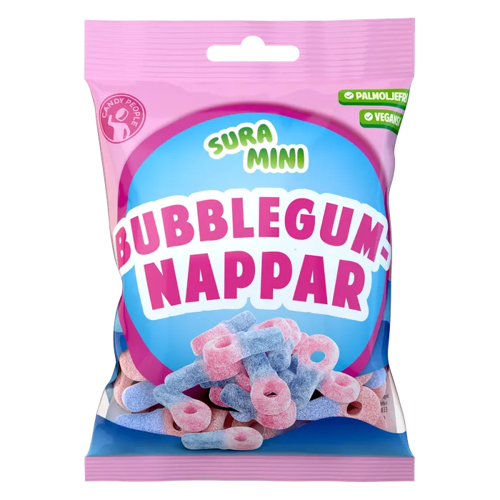 Candy People – Sour Mini Bubblegum Pacifiers (70g)